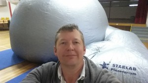 A 'selfie' with a Starlab planetarium during National Science Week 2014. Thanks to Questacon for the loan of the planetarium for my school.