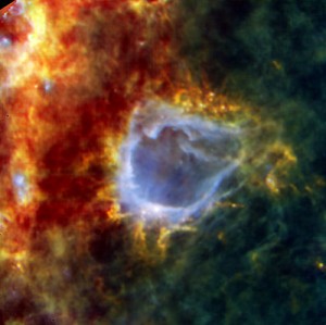 The Galactic bubble RCW 120. Image courtesy ESA.