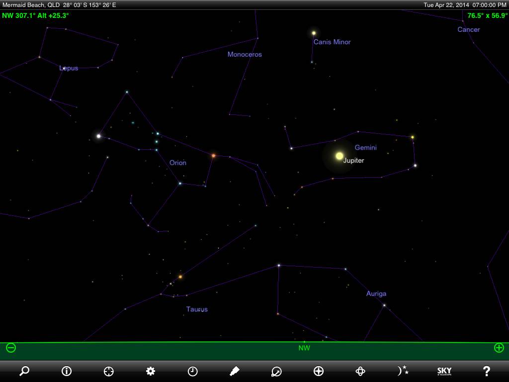 Sky Chart Planets Tonight