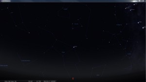 Looking East at 7 pm AEST. Produced for an observer based on the Gold Coast, Queensland, Australia using the freeware astronomy program Stellarium. The chart will also be useful for an observer based elsewhere on the East Coast of Australia.