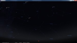 Looking North at 7 pm AEST. Produced for an observer based on the Gold Coast, Queensland, Australia using the freeware astronomy program Stellarium. The chart will also be useful for an observer based elsewhere on the East Coast of Australia.