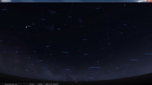 Looking South at 8:45 pm AEST. Produced for an observer based on the Gold Coast, Queensland, Australia using the freeware astronomy program Stellarium. The chart will also be useful for an observer based elsewhere on the East Coast of Australia.