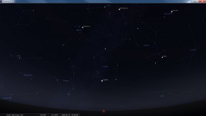 Looking North at 8:30 pm AEST. Produced for an observer based on the Gold Coast, Queensland, Australia using the freeware astronomy program Stellarium. The chart will also be useful for an observer based elsewhere on the East Coast of Australia.
