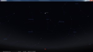 Looking North at 6:30 pm AEST. Produced for an observer based on the Gold Coast, Queensland, Australia using the freeware astronomy program Stellarium. The chart will also be useful for an observer based elsewhere on the East Coast of Australia.