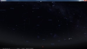 Looking South at 6:30 pm AEST. Produced for an observer based on the Gold Coast, Queensland, Australia using the freeware astronomy program Stellarium. The chart will also be useful for an observer based elsewhere on the East Coast of Australia.