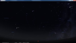 Looking East at 6:30 pm AEST. Produced for an observer based on the Gold Coast, Queensland, Australia using the freeware astronomy program Stellarium. The chart will also be useful for an observer based elsewhere on the East Coast of Australia.