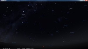Looking South at 6:30 pm AEST. Produced for an observer based on the Gold Coast, Queensland, Australia using the freeware astronomy program Stellarium. The chart will also be useful for an observer based elsewhere on the East Coast of Australia.