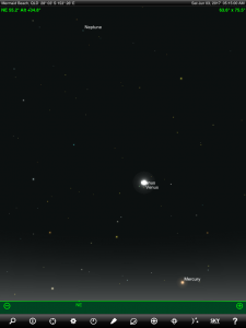 Venus and Uranus finder chart. Chart prepared for 5.15 am AEST on Saturday 3 June 2017 for the Gold Coast, Queensland, Australia (but will be also useful for elsewhere in Eastern Australia). Chart prepared using the highly recommended Sky Safari Pro tablet app. Used with permission.